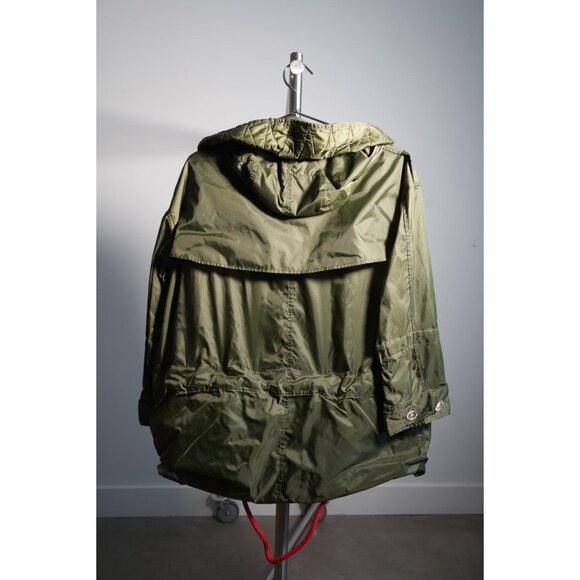 Burberry Nylon Hooded Mod Coat Parka Jacket Olive Green Size 0 - Picture 4 of 4